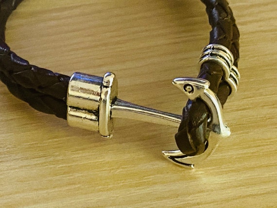 Anchor Hook Bracelet, Fishing Bracelet, Bracelets for Men, Fish Hook Jewelry, Friendship Bracelets, String Bracelets