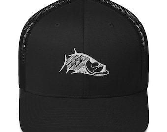 Fishing, Tarpon Trucker Baseball Cap, Fly Fishing Hat - Present for Fisherman- Fishing Gift for Men, Trucker Cap