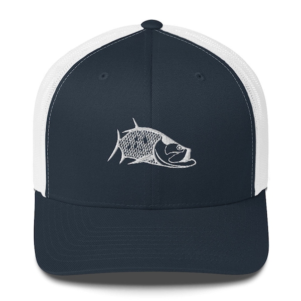 Fishing, Tarpon Trucker Baseball Cap, Fly Fishing Hat - Present for Fisherman- Fishing Gift for Men, Trucker Cap