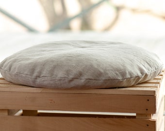 Linen floor cushion / Meditation cushion without the insert / Covers only!! / Buckwheat zafu