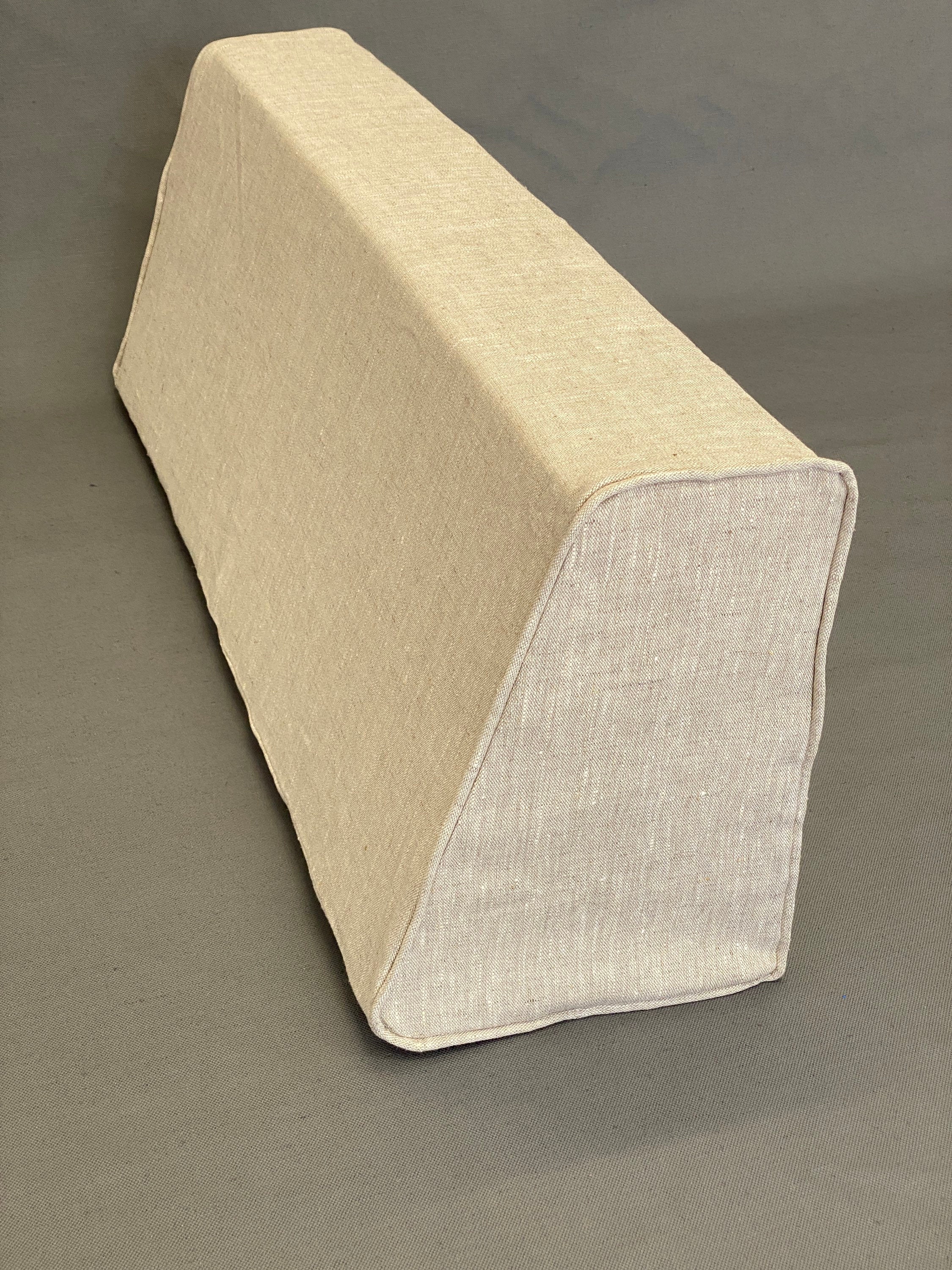 Linen Wedge Bolster Cover Back cushion cover with Piping Etsy