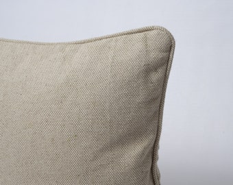 Linen Pillow Sham with The Piping - Daybed pillowcase - Couch Sofa Pillow Cover with the Welting - Made of Heavy and Medium Weight Linen