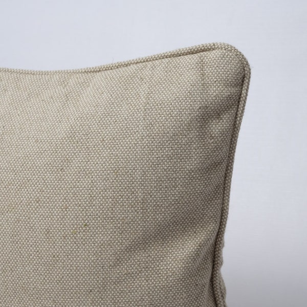 Linen Pillow Sham with The Piping - Daybed pillowcase - Couch Sofa Pillow Cover with the Welting - Made of Heavy and Medium Weight Linen