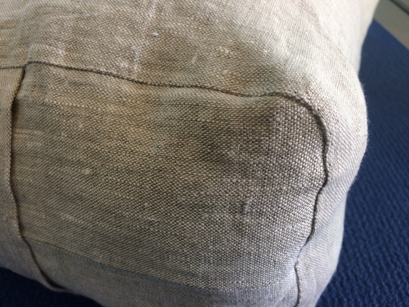 Cover Only Linen Rectangular Bolster Pillow Case Yoga Etsy