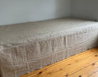 Daybed Slipcovers Linen Bed Frame Cover Daybed Skirt Mattress Couch Cover Twin Double King Queen