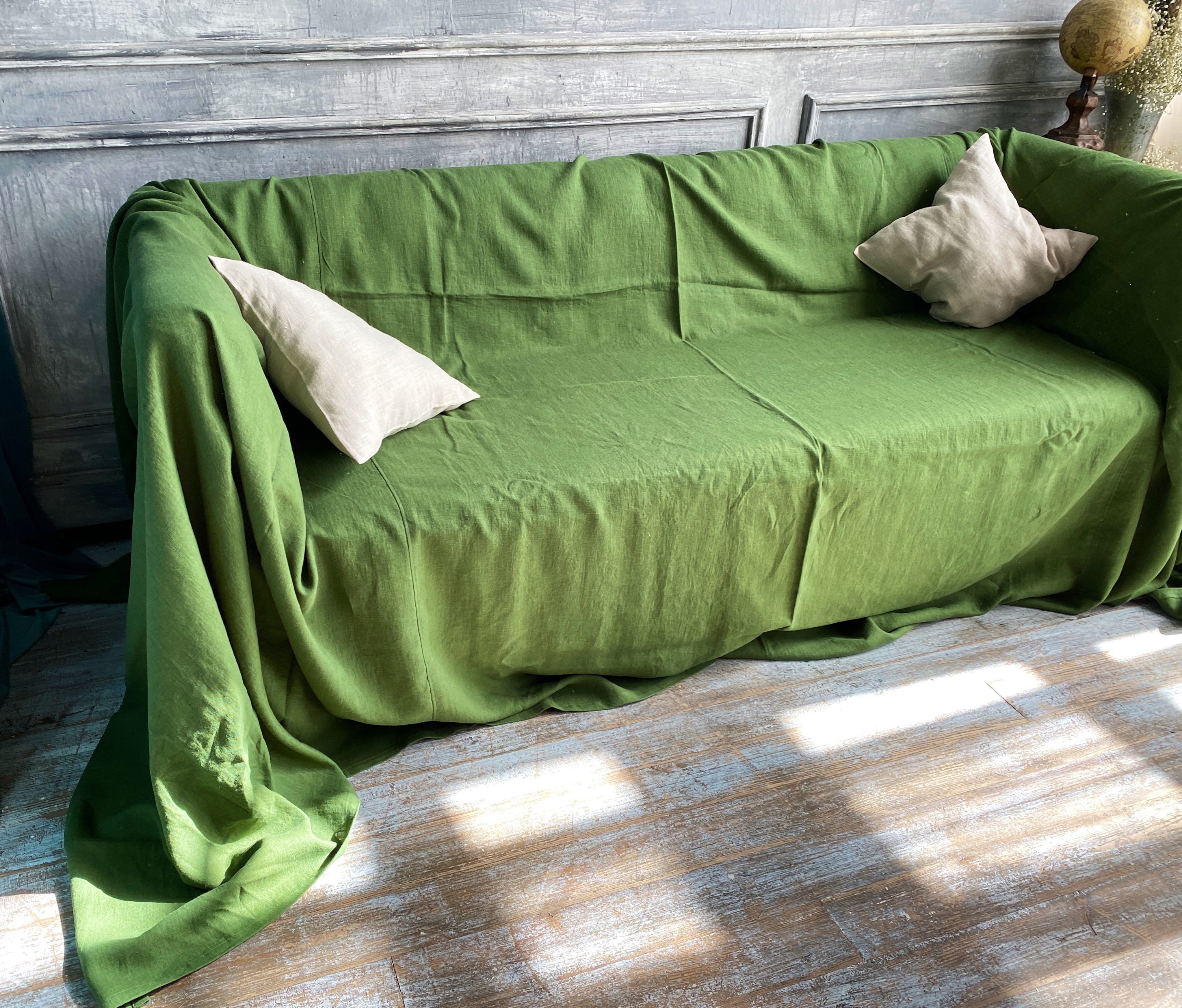 Linen Couch Cover - Linen Bedspread- Drop cloth Sofa Cover - Bed cover -  Throw Couch Cover - Etsy México, image size:3000x2558