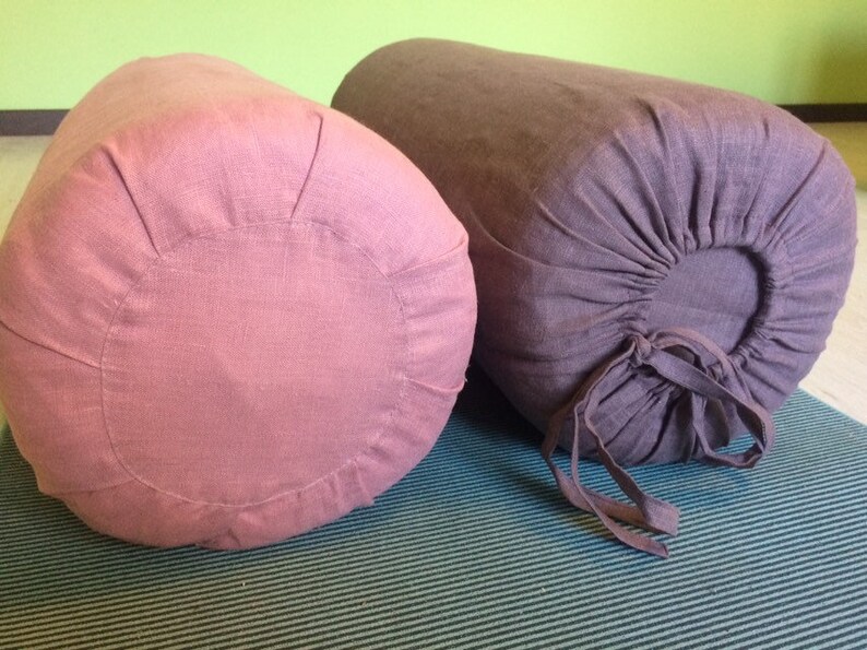 24x10 Round Yoga Bolster With Cotton Inside and Etsy