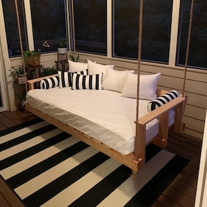 Pure Linen Daybed Cover with the Piping Pure White Zippered Cover