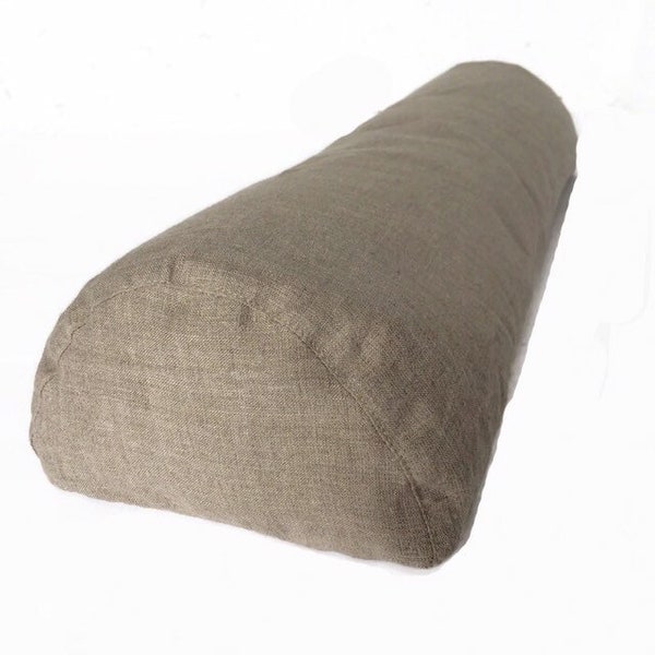 Half Bolster pillow case - linen pillow cover with the hidden zipper - Half cylinder pillow case - Neck back knee support pillow pillowcase