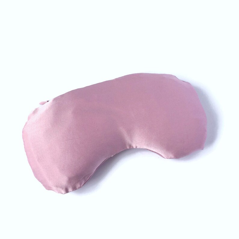 Rose quartz gift Silk eye pillow removable cover Stress eye Etsy