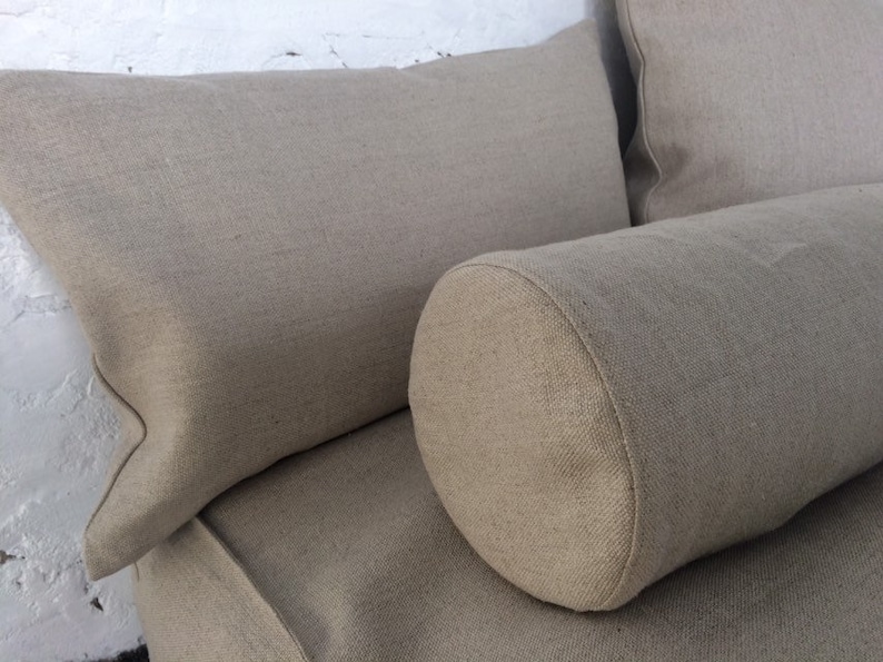 Bolster Linen Pillowcase Daybed Couch Sofa Bolster Cover Etsy