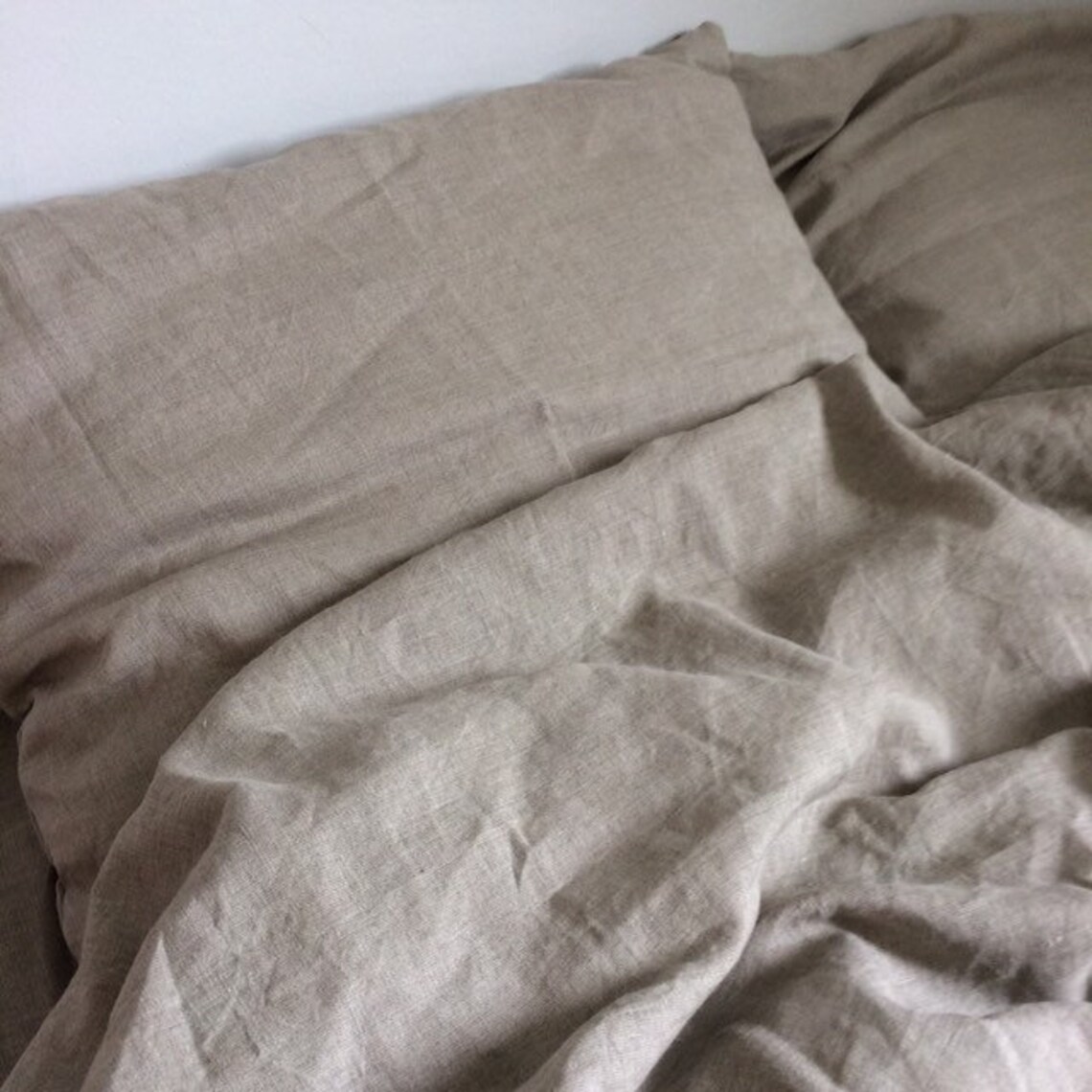 Set of two pure linen pillow cases with hidden zipper closure Etsy