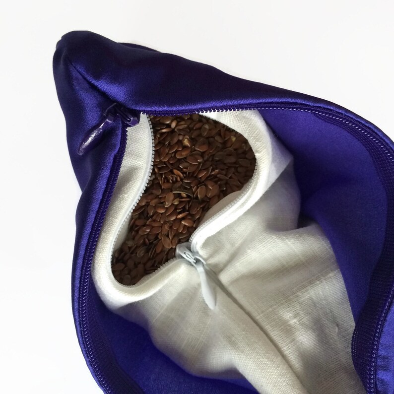 Silk eye pillow Removable cover Amethyst gift Savasana pillow Etsy
