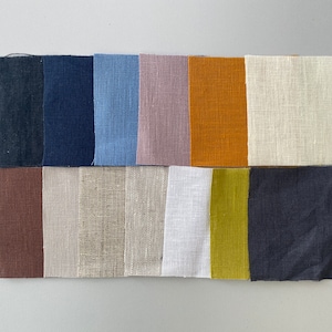 Fabric samples - Swatches of medium and heavy weight linen