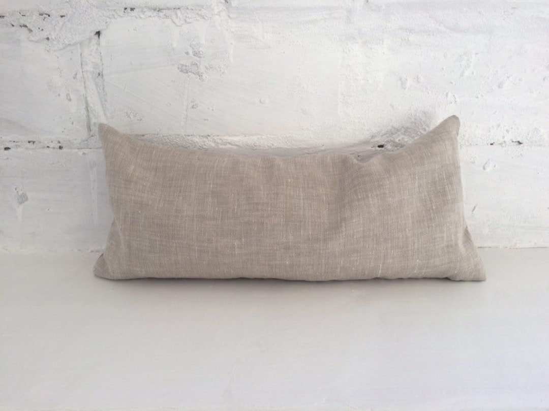Buckwheat Pillow Small Neck Linen Pillow 16x7 Travel Pillow Gift for