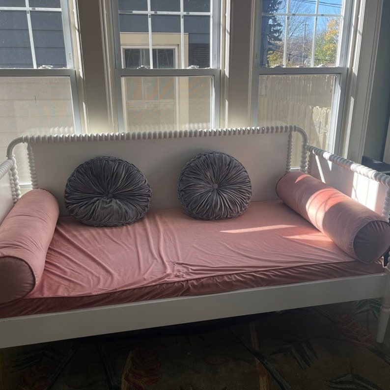 Velvet Daybed Mattress Cover With Piping Zippered Daybed Etsy