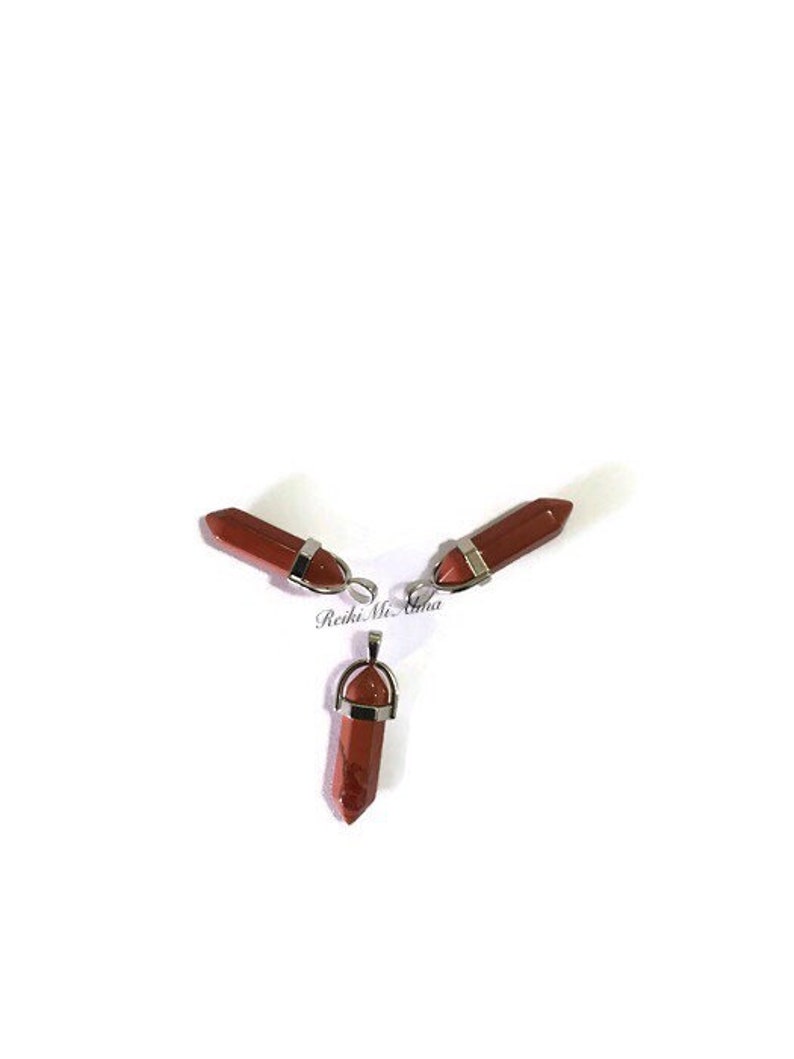 Red Jasper ReikiMiAlma Silver Necklace image 2