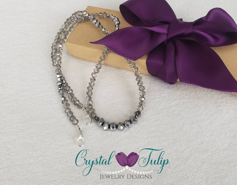 Gray and Silver Mask Lanyard Beaded Face Womens Face Mask Lanyard Silver Mask Keeper Mask Holder Mask Necklace Mask Chain Face Mask Jewelry