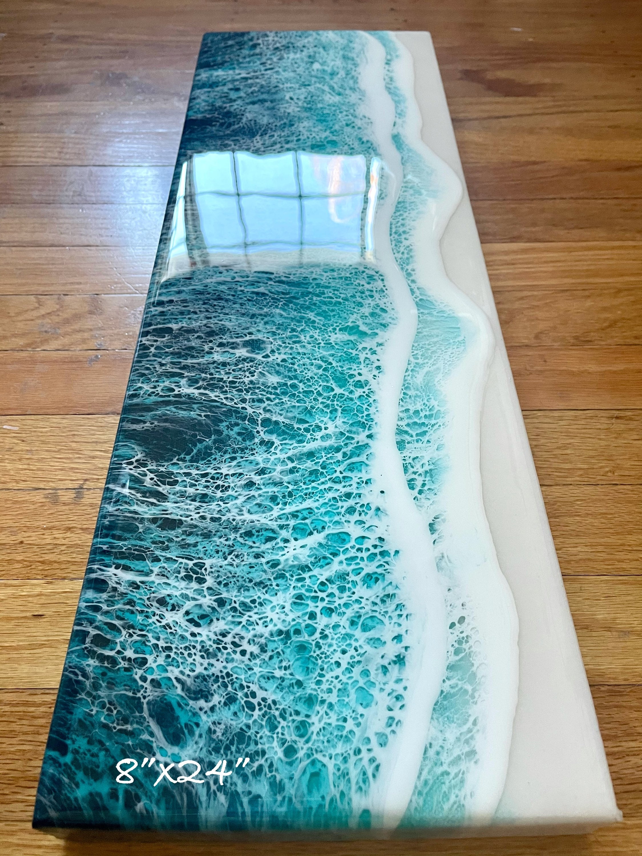 Panorama Beach - Made-to-Order Resin Ocean Beach Art