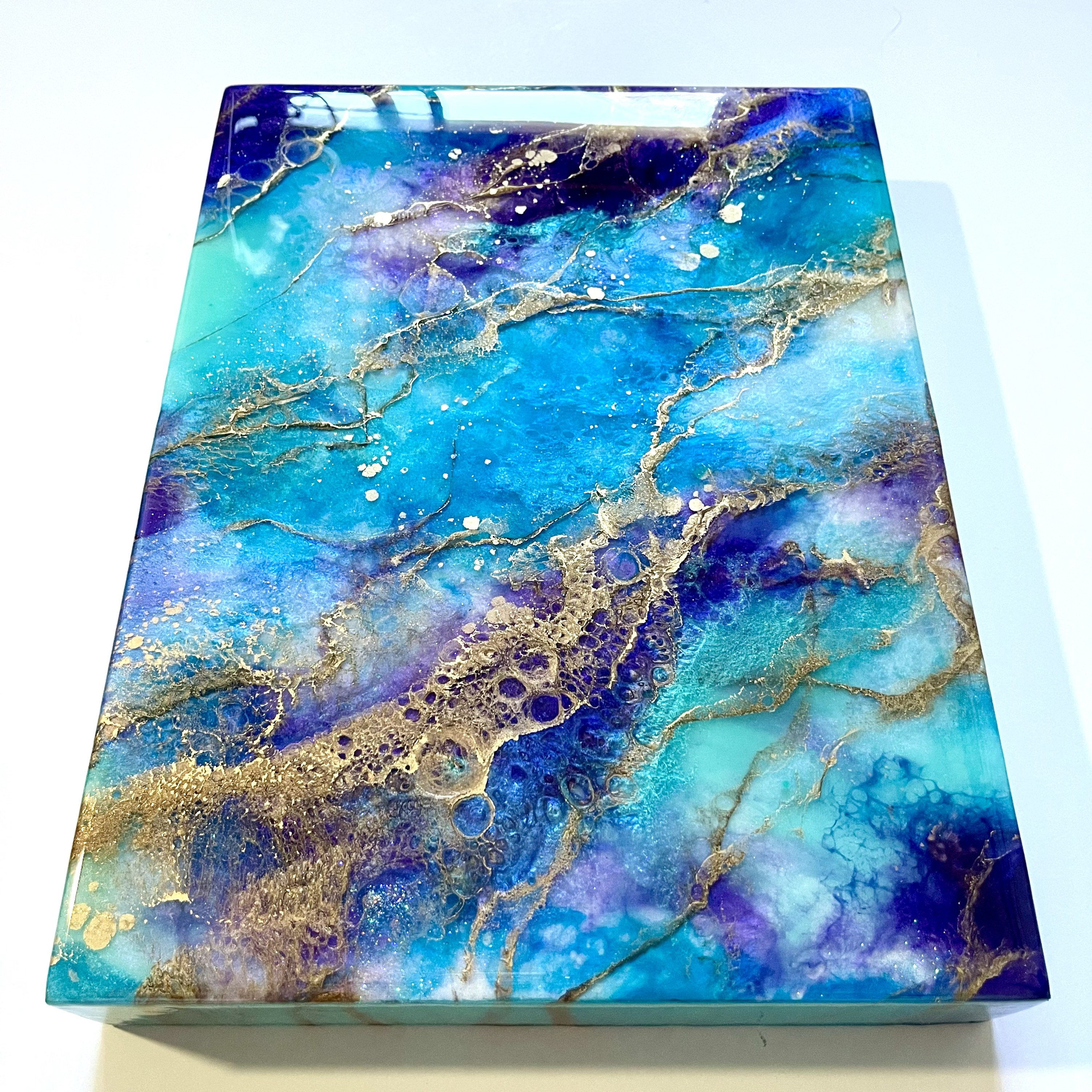 Made-to-order 8 X 8 Abstract Painting Resin Art Resin Painting Modern Art  Home Decor 