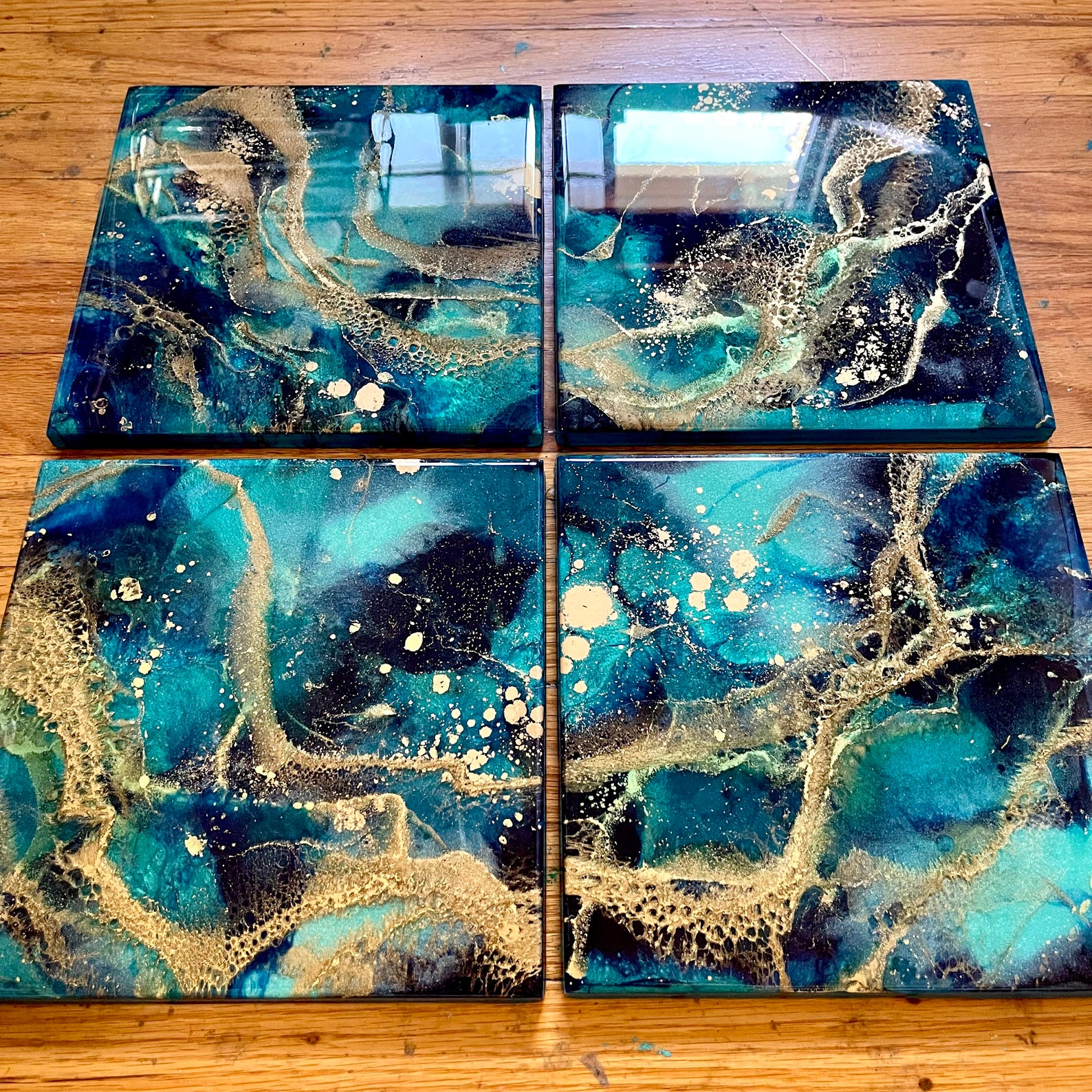 Madetoorder 8 X 8 Abstract Painting Resin Art Etsy Canada