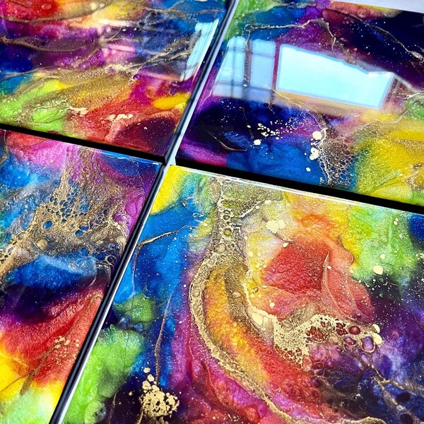 Abstract Resin Art Etsy