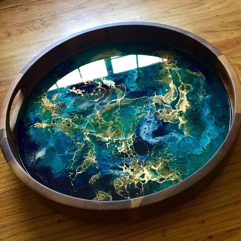 Часы море из эпоксидной смолы