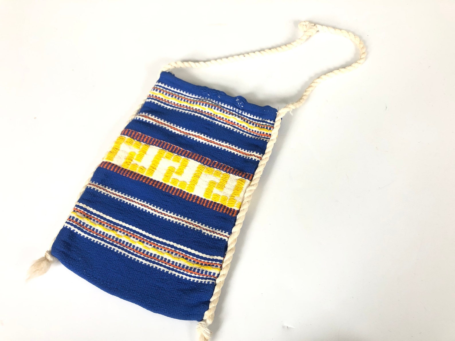 Vintage Greek Bag / Handwoven Wool Bag made in Greece / Boho Etsy