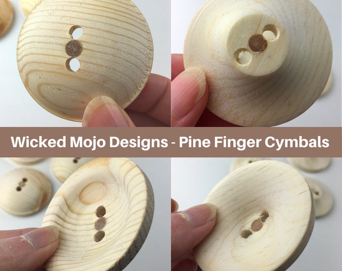 WOODEN FINGER CYMBALS Handturned Unfinished Pine Practice Etsy Hong