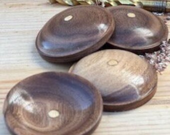 WALNUT FINGER CYMBALS: Hand Turned Wooden Zills or Sagat for belly dance, raks shark, raqs sharqi, percussion, instruments,
