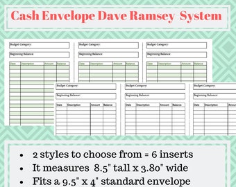 Dave Ramsey Cash-envelopsysteem: 6 afdrukbare budgetbijlagen (pdf)