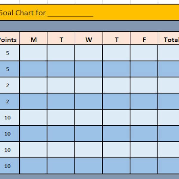 Excel Children Reward System Easy to Customize - Kids Point System