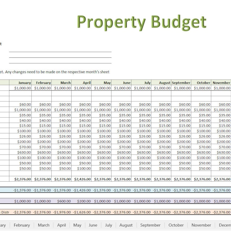 Excel Budget Spreadsheet Etsy
