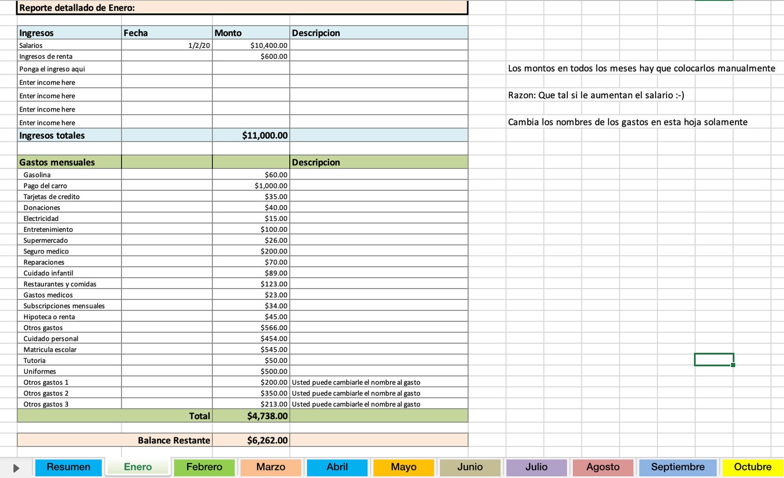Excel Spanish Dave Ramsey Espanol Inspirado Presupuesto De Excel