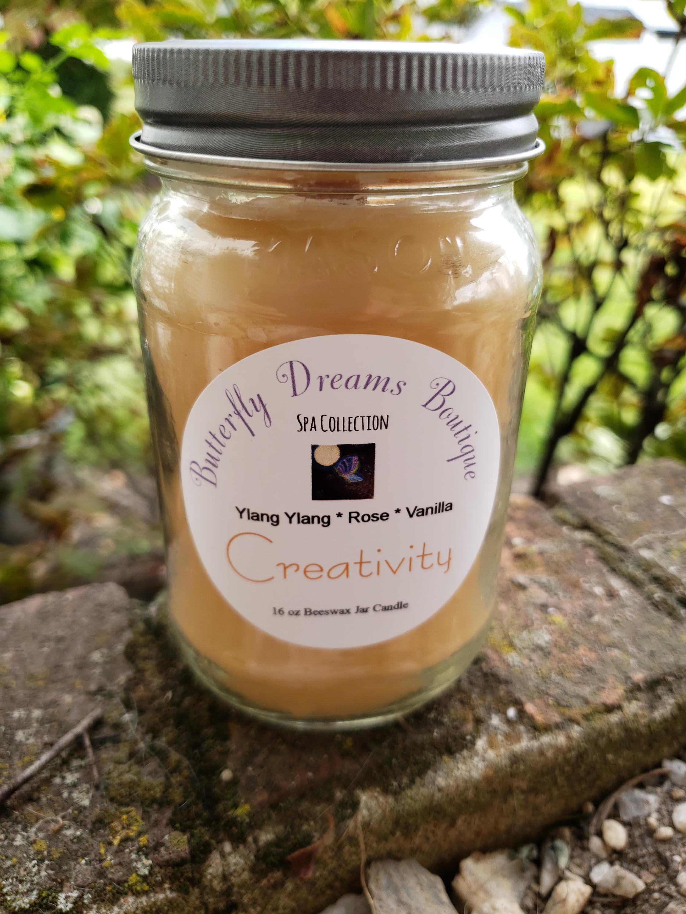 Handmade Relaxing Aromatherapy Beeswax Candle | 16 Oz Mason Jar | Spa ...