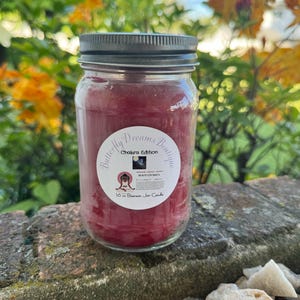 Vela de cera de abejas Chakra Edition de 16 oz en frasco de vidrio / Hecha a mano y hecha a mano Root