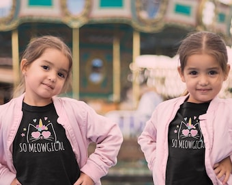 Camiseta divertida de gatocornio para niños: Camiseta de gato muy meuguial