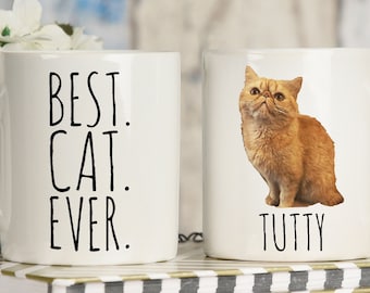Personalized Cat Photo Mug: Custom Cat Mom Gift