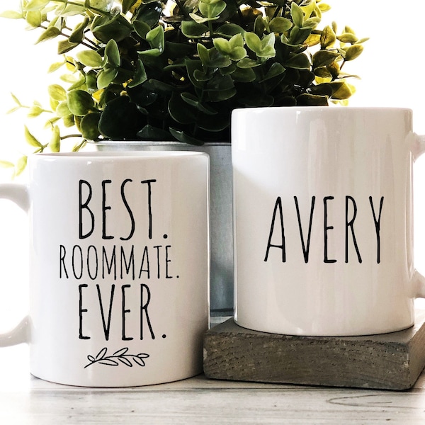 Personalized Roommate Mug, Best Roommate Ever, Roommate Birthday Gift Idea, Minimalist, Roomie Gift, Roomie Mug