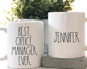 Office Manager Mug, Office Manager Gift, Best Office Manager Ever, Minimalist, Office Manager Appreciation, Manager Birthday, Manager Gift