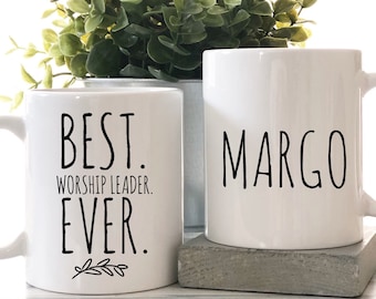 Personalized Worship Leader Mug, Christian Music Teacher Gift, Church Choir Gift, Thank You Gift for Worship Leader