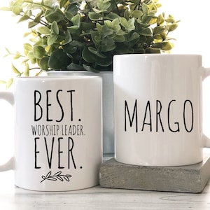 Personalized Worship Leader Mug, Christian Music Teacher Gift, Church Choir Gift, Thank You Gift for Worship Leader