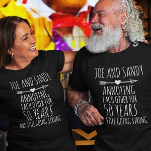 Personalized Anniversary Shirt, Annoying Each Other, Still Going Strong, Couples Matching Tees, Funny Anniversary Gift, Custom Years Married