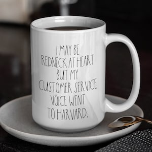 Funny Customer Service Mug: Harvard Voice Gift