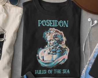 Poseidon T-Shirt: Greek God of the Sea, Unisex Bella Canvas Tee