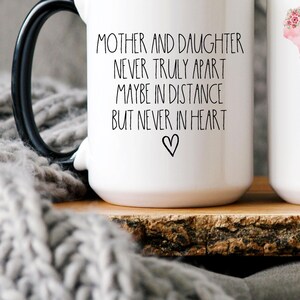 Mother Daughter Coffee Mug, Mother and Daughter Never Apart, Long Distance, Birthday Gift for Mom, Personalized State to State Cup