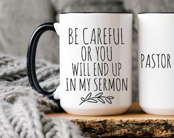Personalized Pastor Mug: Funny Religious Gift, Sermon Quote