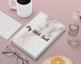 Personalized Marble Hardcover Journal - Funny Stress Relief Gift