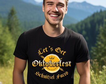 Funny Oktoberfest Tee: Let's Get Schnitzel Faced, German Pride
