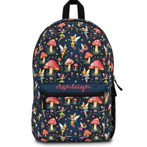 Personalized Fairy Forest Backpack: Girls Fantasy Bookbag